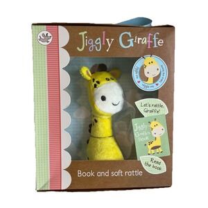 Little Learners Jiggly Giraffe Rattle And Book Baby Gift Box Has Slight Damage